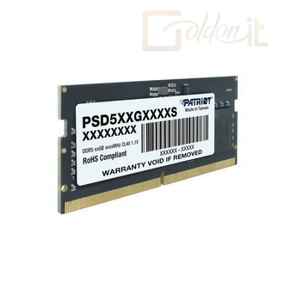 RAM - Notebook Patriot 16GB DDR5 4800MHz SODIMM Signature Line - PSD516G480081S