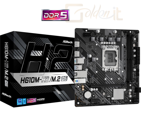 Alaplapok ASRock H610M-H2/M.2 D5 - 90-MXBML0-A0UAYZ