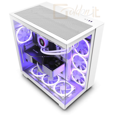 Ház NZXT H9 Flow Tempered Glass Matte White - CM-H91FW-01