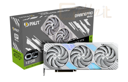 Videókártya Palit GeForce RTX 4070 Ti 12GB DDR6X GamingPro White OC - NED407TV19K9-1043W
