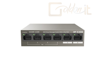 Hálózati eszközök IP-COM G2206P-4-63W 6GE Cloud Managed Switch With 4-Port PoE - G2206P-4-63W