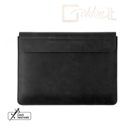 Notebook kiegészitők FIXED Oxford leather case for Apple MacBook Air 15 (2023) M2, black - FIXOX2-AIR15-BK
