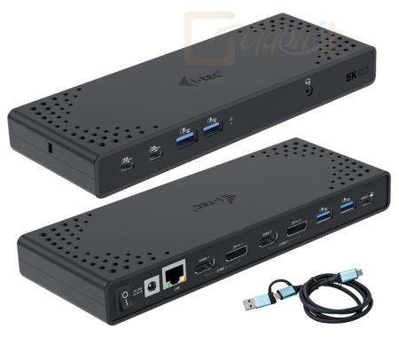 Notebook kiegészitők I-TEC USB 3.0/USB-C/Thunderbolt 3 Dual Display Docking Station Gen2+Power Delivery 100W Black - CADUA4KDOCKPDL2
