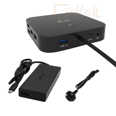 Notebook kiegészitők I-TEC USB-C Dual Display Docking Station with Power Delivery 100 W + i-tec Universal Charger 100 W - C31DUALDPDOCKPD100W