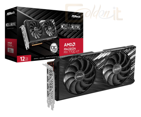 Videókártya ASRock Radeon RX 7700 XT Challenger 12GB OC - 90-GA4QZZ-00UANF