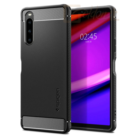 Okostelefon kiegészítő Spigen Sony Xperia 10 V Case Rugged Armor Black - ACS06202
