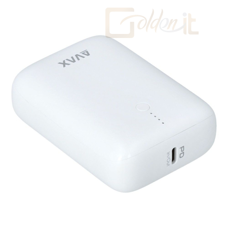 Powerbank vésztöltők Avax PB105W MINI 10000mAh PowerBank White - PB105W