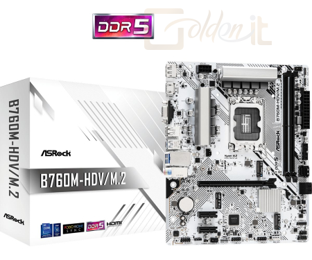 Alaplapok ASRock B760M-HDV/M.2 - 90-MXBMJ0-A0UAYZ