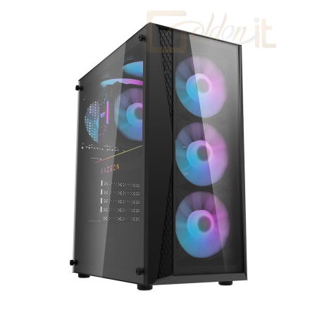Ház darkFlash DK352 Plus Tempered Glass Black - DK352PLUS