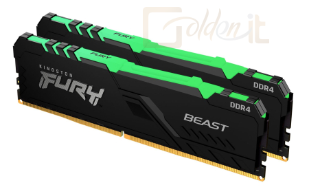 RAM Kingston 16GB DDR4 3733MHz Kit(2x8GB) Fury Beast RGB Black - KF437C19BB2AK2/16