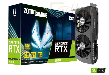 Videókártya Zotac GeForce RTX 3050 8GB DDR6 ECO - ZT-A30500K-10M