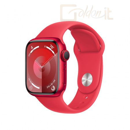 Okosóra Apple Watch S9 GPS 41mm Red Alu Case with Red Sport Band M/L - MRXH3