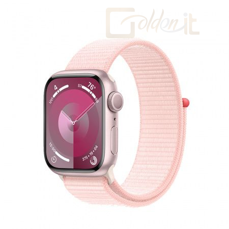 Okosóra Apple Watch S9 GPS 41mm Pink Alu Case with Light Pink Sport Loop - MR953
