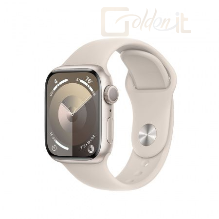 Okosóra Apple Watch S9 GPS 41mm Starlight Alu Case with Starlight Sport Band M/L - MR8U3