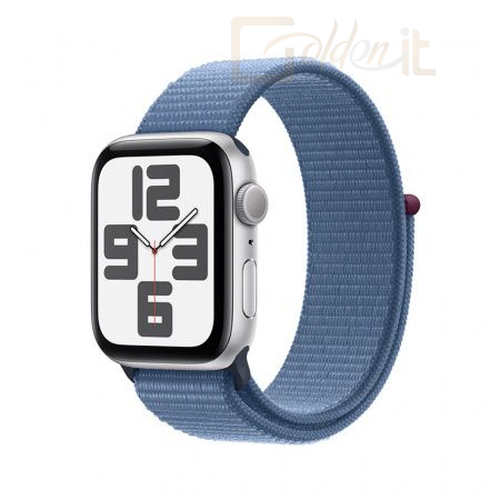 Okosóra Apple Watch SE3 GPS 44mm Silver Alu Case with Winter Blue Sport Loop - MREF3