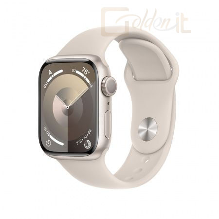 Okosóra Apple Watch S9 GPS 45mm Starlight Alu Case with Starlight Sport Band S/M - MR963