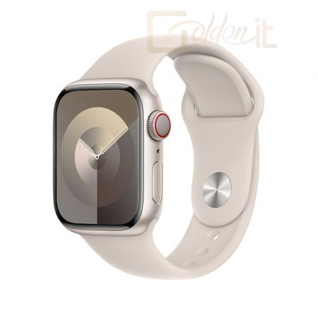 Okosóra Apple Watch S9 Cellular 45mm Starlight Alu Case with Starlight Sport Band M/L - MRM93