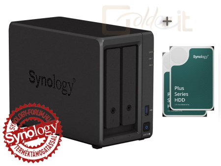NAS szerver Synology DiskStation DS723+ (2GB) (2HDD) (2x12TB) - DS723+_2X12TB