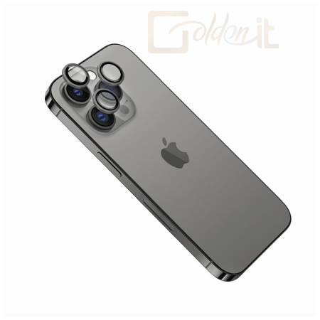 Okostelefon kiegészítő FIXED Camera Glass for Apple iPhone 15 Pro/15 Pro Max, space gray - FIXGC2-1202-GR