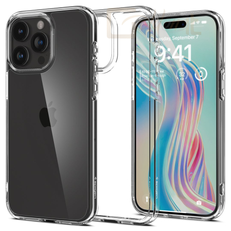 Okostelefon kiegészítő Spigen iPhone 15 Pro Case Ultra Hybrid Crystal Clear - ACS06707