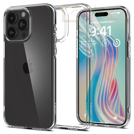 Okostelefon kiegészítő Spigen iPhone 15 Pro Max Case Ultra Hybrid Crystal Clear - ACS06565