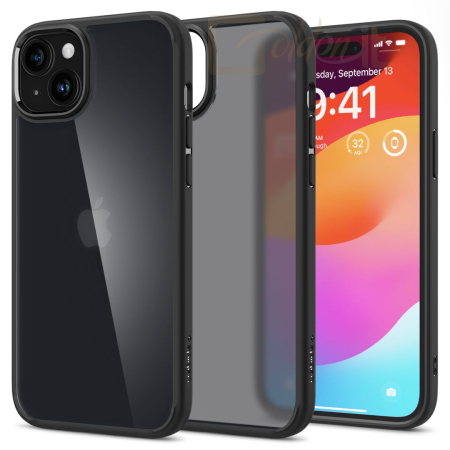 Okostelefon kiegészítő Spigen iPhone 15 Case Ultra Hybrid Frost Black - ACS06797