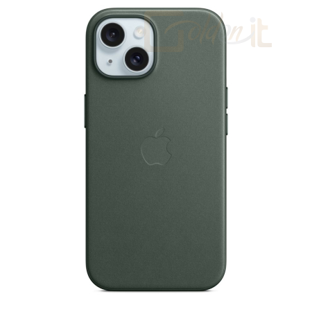 Okostelefon kiegészítő Apple iPhone 15 FineWoven Case with MagSafe Evergreen - mt3j3zm/a