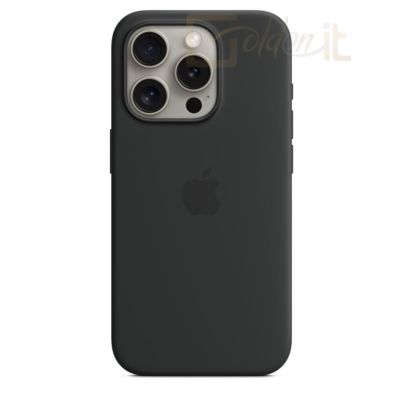 Okostelefon kiegészítő Apple iPhone 15 Pro Silicone Case with MagSafe Black - mt1a3zm/a