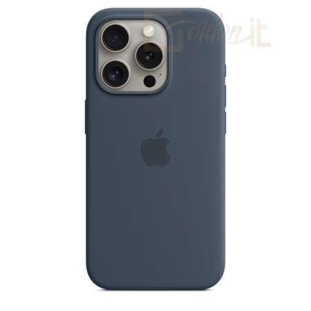 Okostelefon kiegészítő Apple iPhone 15 Pro Silicone Case with MagSafe Storm Blue - mt1d3