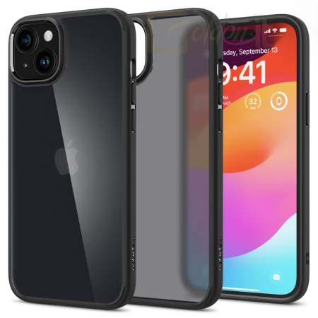 Okostelefon kiegészítő Spigen iPhone 15 Plus Case Ultra Hybrid Frost Black - ACS06656