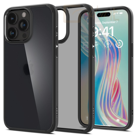 Okostelefon kiegészítő Spigen iPhone 15 Pro Case Ultra Hybrid Frost Black - ACS06709