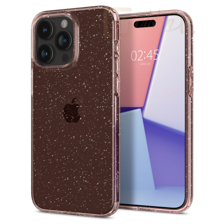 Okostelefon kiegészítő Spigen iPhone 15 Pro Case Liquid Crystal Glitter Rose Quartz - ACS06702