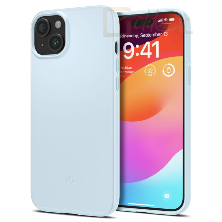 Okostelefon kiegészítő Spigen iPhone 15 Case Thin Fit Mute Blue - ACS06781