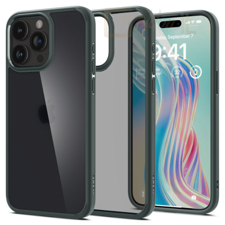Okostelefon kiegészítő Spigen iPhone 15 Pro Case Ultra Hybrid Frost Green - ACS06710