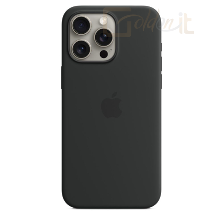 Okostelefon kiegészítő Apple iPhone 15 Pro Max Silicone Case with MagSafe Black - MT1M3