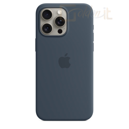 Okostelefon kiegészítő Apple iPhone 15 Pro Max Silicone Case with MagSafe Storm Blue - MT1P3