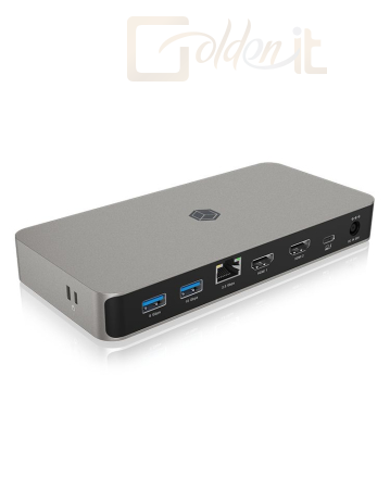 Notebook kiegészitők Raidsonic IcyBox IB-DK2880-C41 10-in-1 USB4 Type-C DockingStation with dual video output Grey - IB-DK2880-C41