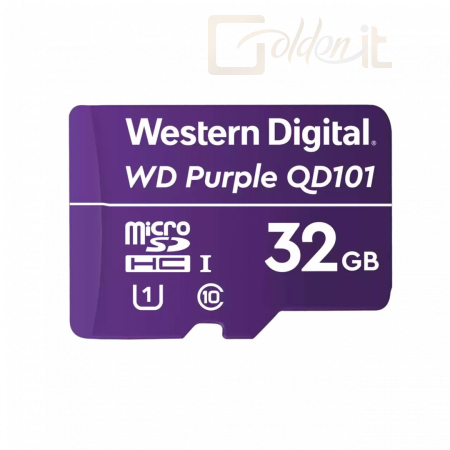 USB Ram Drive Western Digital 32GB microSDHC Class10 UHS-I (U1) Purple QD101 adapter nélkül - WDD032G1P0C