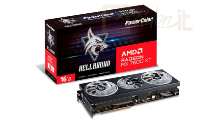 Videókártya PowerColor RX 7800 XT 16GB DDR6 Hellhound - RX7800XT 16G-L/OC