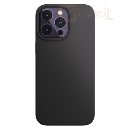 Okostelefon kiegészítő Next One Silicone Case for iPhone 15 Pro Max MagSafe compatible - Black - IPH-15PROMAX-MAGCASE-BLACK