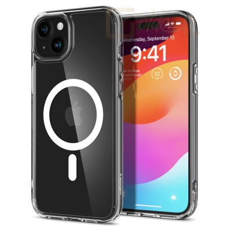Okostelefon kiegészítő Spigen iPhone 15 Case Ultra Hybrid MagSafe (MagFit) White - ACS06802