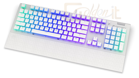 Billentyűzet Endorfy Omnis Pudding Blue Switch Mechanical Keyboard Onyx White US - EY5A034