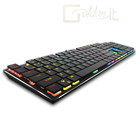 Billentyűzet Meetion MT-MK80 Gamer RGB Ultra-thin Mechanical Keyboard Black US - MT-MK80