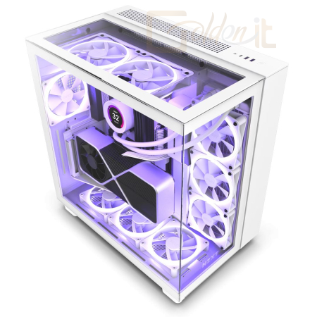 Ház NZXT H9 Elite Tempered Glass Matte White - CM-H91EW-01