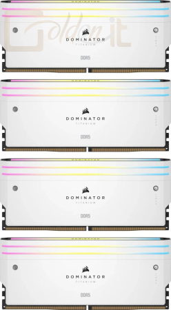 RAM Corsair 64GB DDR5 6000MHz Kit(4x16GB) Dominator Titanium RGB White - CMP64GX5M4B6000C36W