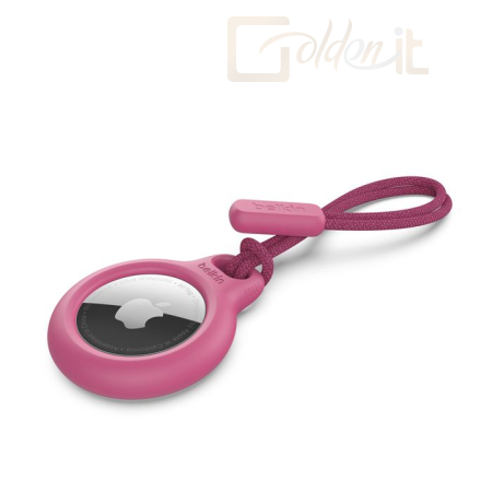 Okostelefon kiegészítő Belkin Secure Holder with Strap for AirTag Pink - F8W974BTPNK