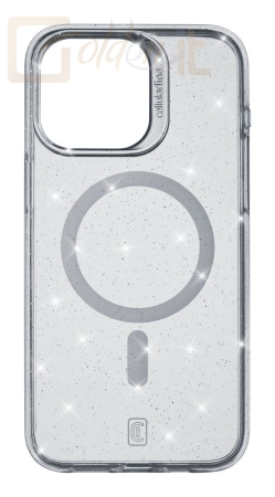 Okostelefon kiegészítő Cellularline Sparkle Mag Back Cover with Magsafe for Apple iPhone 15 Pro Max, Clear - SPARKMAGIPH15PRMT