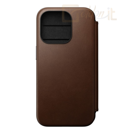 Okostelefon kiegészítő Nomad iPhone 15 Pro Modern Leather Folio Brown - NM01628385