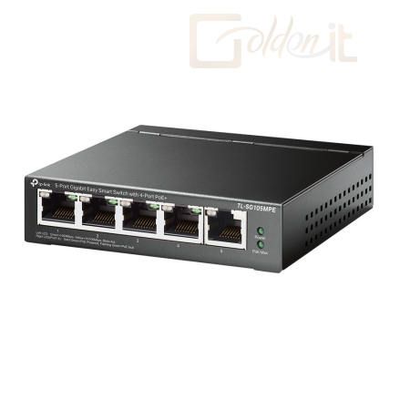 Hálózati eszközök TP-Link TL-SG105MPE 5-Port Gigabit Easy Smart Switch with 4-Port PoE+ - TL-SG105MPE