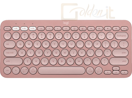 Billentyűzet Logitech Pebble Keys 2 K380s Wireless Keyboard Pink US - 920-011853